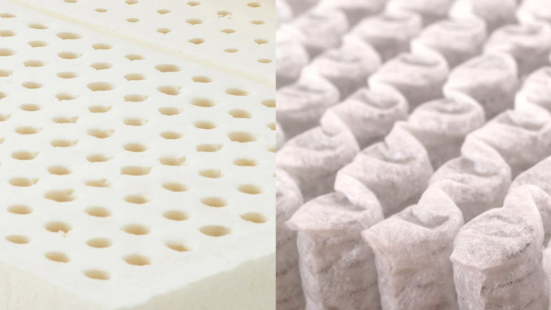 فراش اللاتكس الطبيعي مقابل مرتبة الربيع الداخلي (لفائف الربيع)