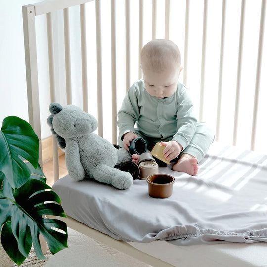 هيفيا® جونيور الخيزران سرير شرشف مطاط